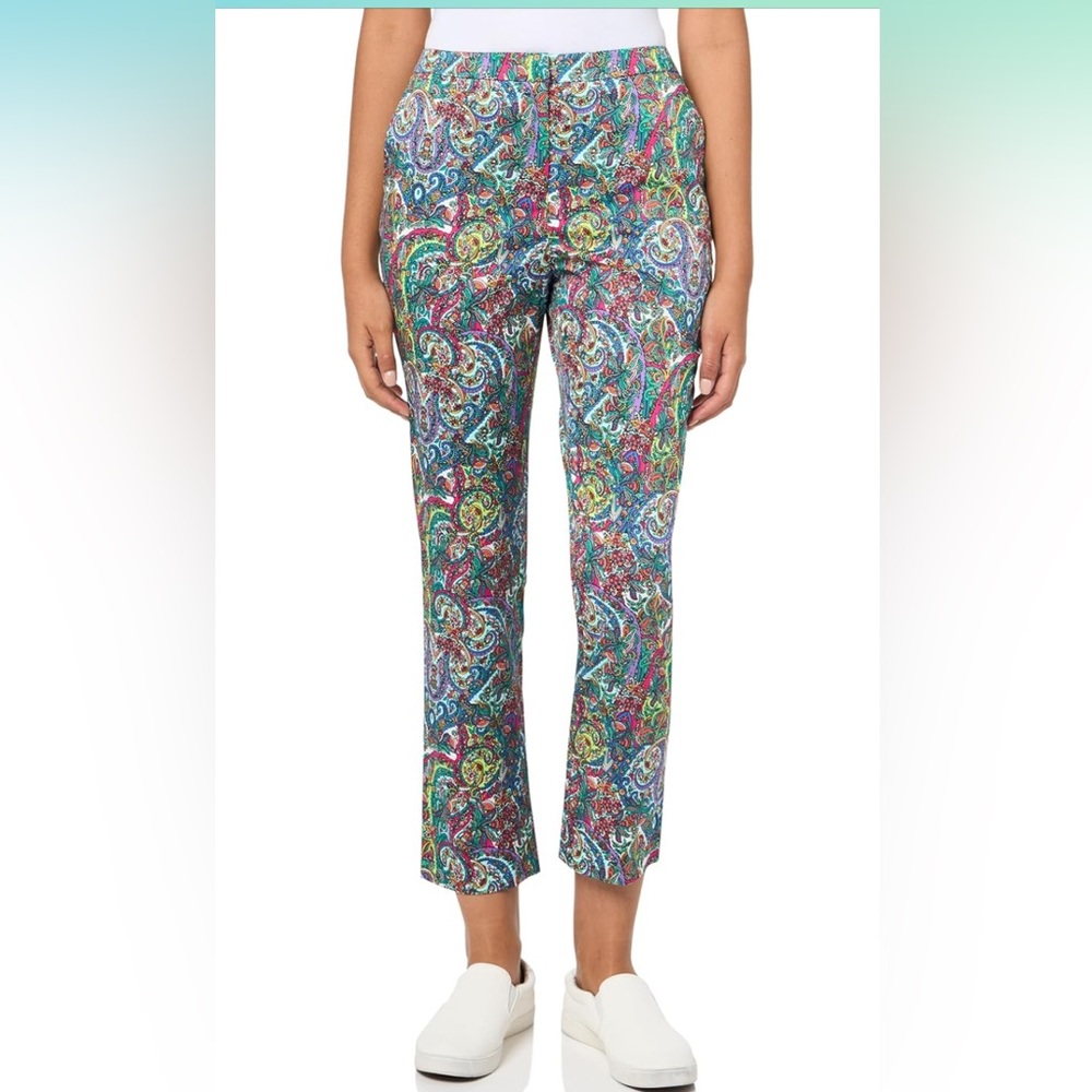 Tommy Hilfiger paisley print crop chinos. Worn a few tines. Retail 89